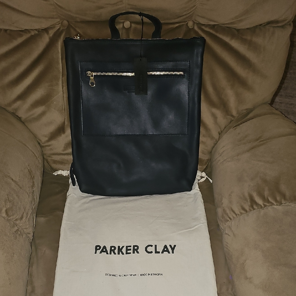 NWT Parker Clay Miramar Leather Backpack %